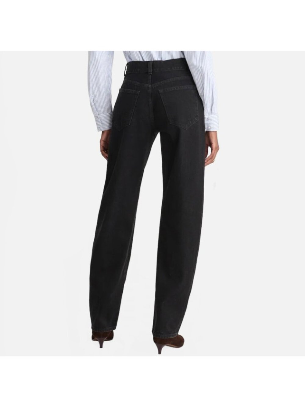 Madewell The Balloon Jean Barrel Leg High Rise in Black Frost Size 28 X 29.5 NWT - Picture 2 of 7